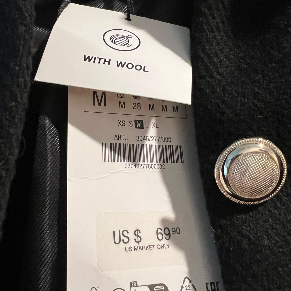 Zara wool blend jacket - Picture 2 of 5